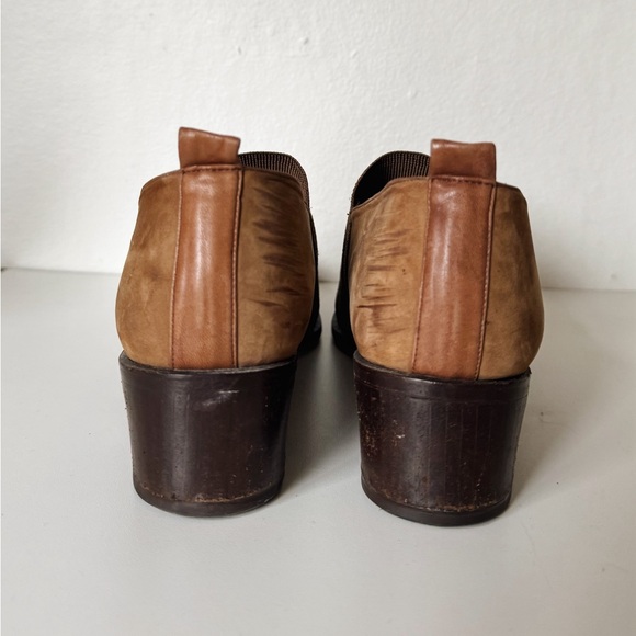 Donald J Pliner Leather Block Heel Loafers - Picture 6 of 9